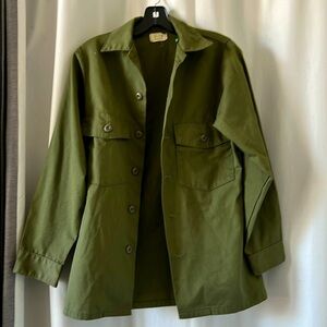 Vintage Army Green Utility Shirt
